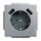 Busch-Jaeger 2CKA002011A6283 20 EUCB2USB-866 2x USB double socket SCHUKO