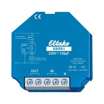 Eltako 61100330 current limiting relay SBR61-230V/120F capacitive