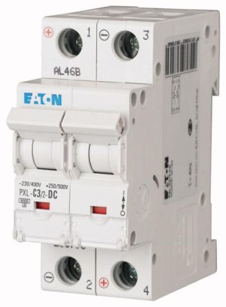 Eaton PXL-C3/2-DC circuit breaker, 3A, 2p, C-Char, DC, 236706