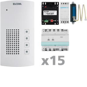 Elcom 1001815 i2-BUS intercom set AKF-15 audio set hands-free 15 participants