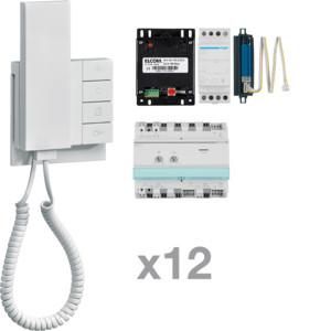 Elcom REK412Y Fon i2Audio+2Wire 12-participant audio intercom set