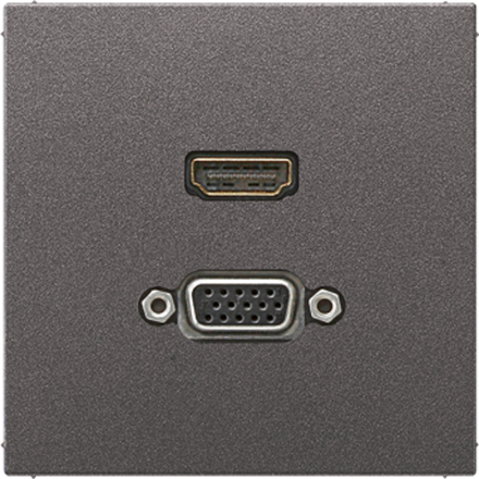 Jung MAAL1173AN Multimedia connection system HDMI / VGA, LS series, anthracite (painted aluminum)