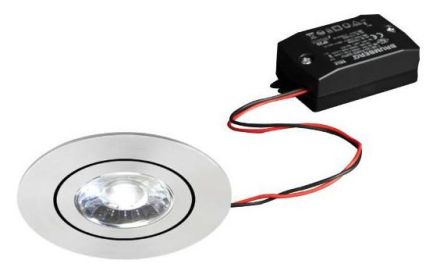 Brumberg 38421254 230V AC 6W 4000K alu matt LED recessed ceiling spotlight