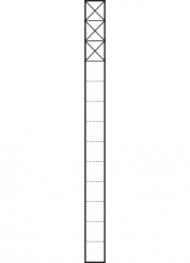 Siedle KSF 613-3 W communication pedestal freestanding in white