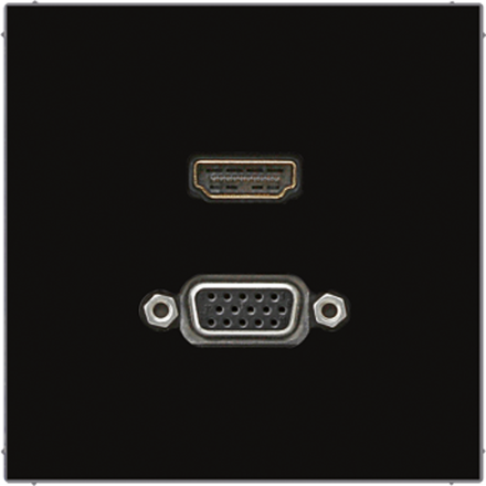 Jung MALS1173SW Multimedia connection system HDMI / VGA, LS series, black