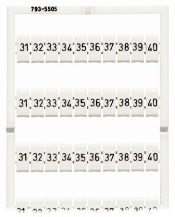 Wago 793-5505 imprint 31-40 WMB designation card