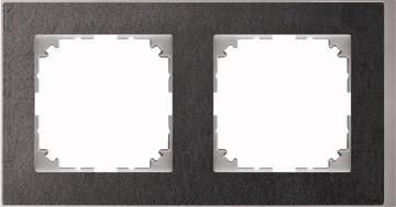 MERTEN MEG4020-3669 Frame 2-way slate/aluminium
