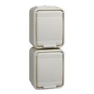 ELSO 445410 socket 2-way 16A vertical AquaTop pearl white