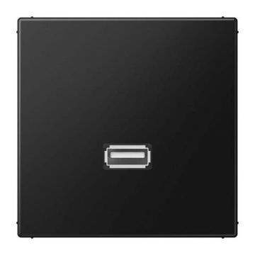 Jung MALS1122SWM Multimedia connection system USB 2.0, LS series, graphite black matt