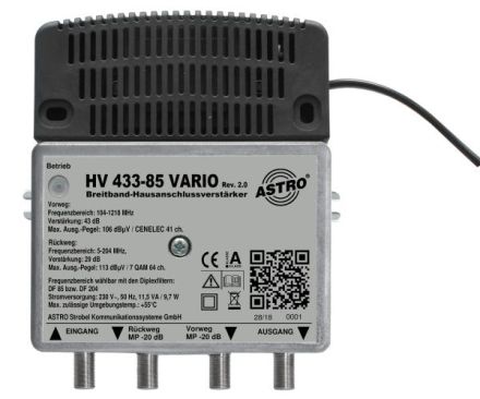 ASTRO Strobel 00217420 HV 433-85 Vario house connection amplifier