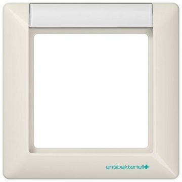 Jung ABAS581NA frame 1-way, with label field, vertical mounting, Duroplast antibacterial, AS 500 antibacterial, white