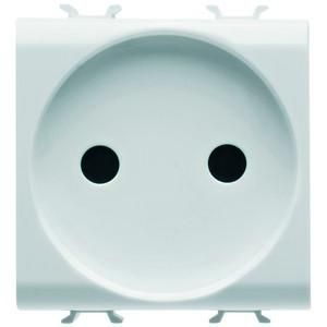Gewiss GW10246 2M 2P 16A without protective contact fran stand white socket
