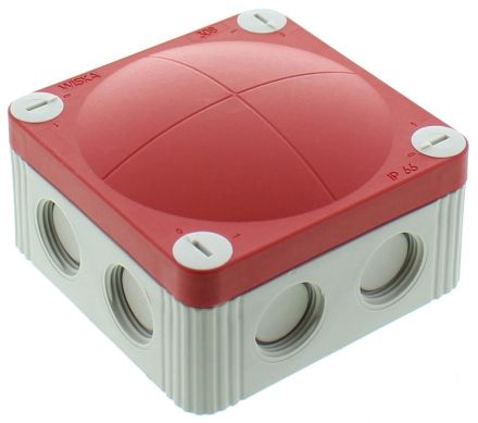 Wiska 10060480 308/empty/DR grey/red IP66 cable junction box