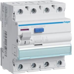 Hager CJG440D residual current circuit breaker 4-pole 40/0, 03A