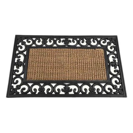 Siena Garden 548194 rubber mat Gazelle square, rubber/coconut black/natural, with coke fibres Dimensions: 45x75 cm