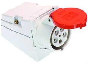 Bachmann 910.002 CEE wall combination box 400V red