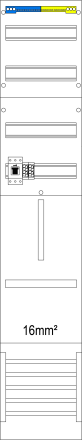F-TRONIC 7120343 VZ6-16-HSS meter panel 1-field