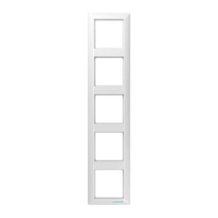 Jung ABAS585WW frame 5-way, vertical and horizontal installation, Duroplast antibacterial, AS 500 antibacterial, alpine white