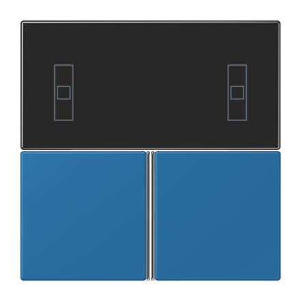 Jung LC4093TSA211 button set 3-way, F40 room controller, LS series, blue céruléen 31 ( LC32030 )