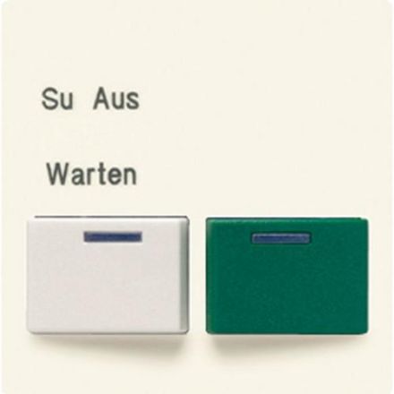 Jung A642B-2 cover for Ackermann, type 73642 B office unit, white, green, series AS, white