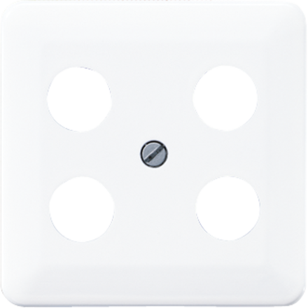 Jung CD561-4SAT1WW cover for 4-hole satellite TV socket (Hirschmann), thermoplastic, CD series, alpine white