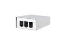 METZ CONNECT for 3xRJ45 modules AP pure white surface-mounted housing, 130861-0302-E