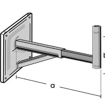 Televes WWH5075 Angle wall bracket steel tube D=50