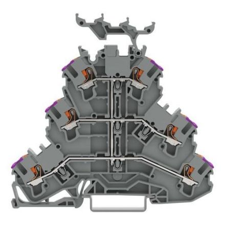 Wago 2202-3238 three-level terminal 2.50 mm², grey