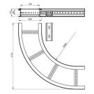 Unex 67427-04 90° grey RAL7035 135x400 R600 U23X flat bend