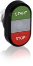 ABB Stotz-Kontakt MPD4-11C, double push button buttons - top green: START - bottom, 1SFA611133R1108