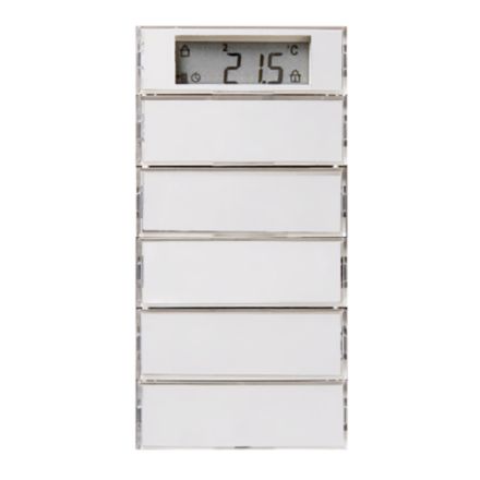 BERKER 75665780 KNX push button sensor S.1/B.3/B.7 | 5-way, temperature controller, display | polar white/cream white
