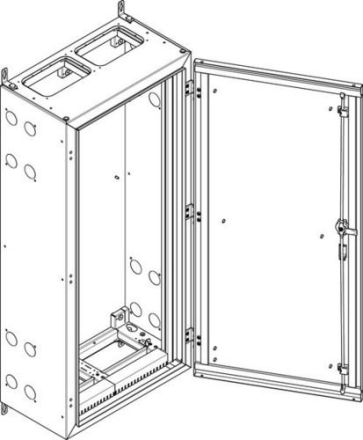 ABN earthed IP55 590x1290x340mm wall housing (NT28E)
