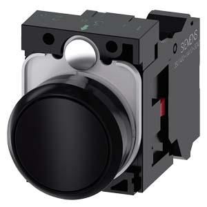 Siemens 3SU1100-0AB10-3CA0 push button 22mm round black 1OE