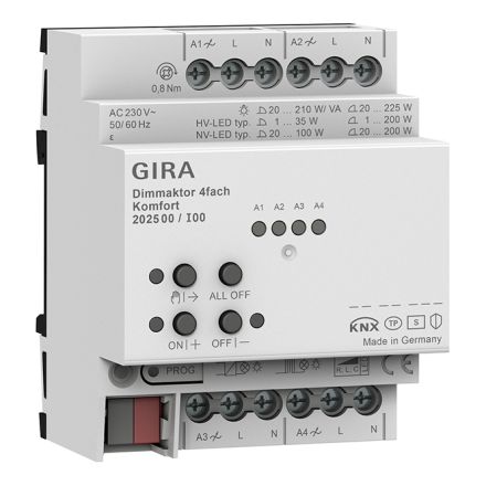 GIRA 202500 KNX dimming actuator | 4-fold, comfort