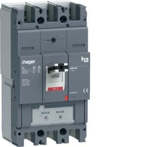 Hager HMJ400DR h3 x630 TM ADJ 3P3D 400A 50kA circuit breaker