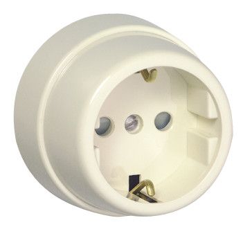 EFAPEL SAFETY EARTH SOCKET (SCHUKO TYPE) IVORY