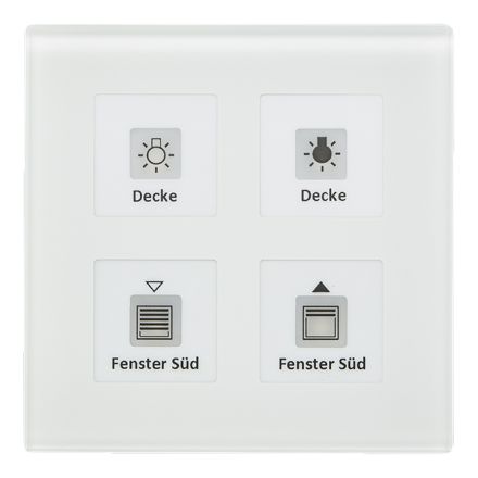 MDT RF-GTT4W.01 KNX-RF glass button 4-way | 4-way | glass white