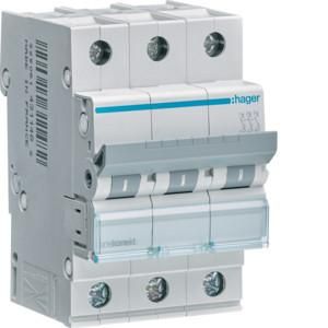 Hager MCN310 circuit breaker 3-pole C10A 6kA
