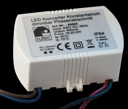 Rutec Licht 85985 Rutec LED converter 18-25W 600mA