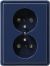 Gira 079546 double socket earth pin KS S-Color blue