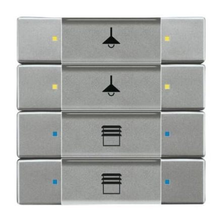 Busch-Jaeger 6127/02-803 control element, 4/8-way, multifunction/colour concept grey metallic