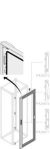 ABB Striebel & John PDNG1816A door with viewing window, grid unit 12/height 8, 4-field wide, 1STQ001268M0000