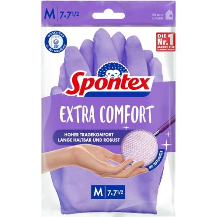 SPONTEX 12307017 Spon.Ext.Comfort size 7-7.5 premium household gloves.