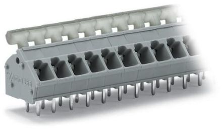 Wago 256-407/334-000 print terminal 7p 1re gr RM=5 spring/solder