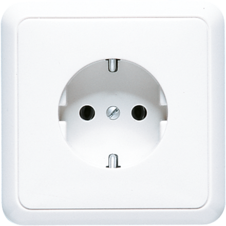 Jung 5520WW SCHUKO socket, 16 A 250 V ~, with frame, Duroplast, CD series, alpine white