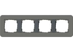 Gira 0214423 cover frame 4f Gira E3 dark grey/anthracite