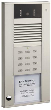 TCS AVD54013-0010 color 130 degrees 1 button 1 row silver video outdoor station with code lock