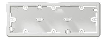 Legrand 771098 surface-mounted housing 3-way horizontal Galea Ultrawhite white, (white)