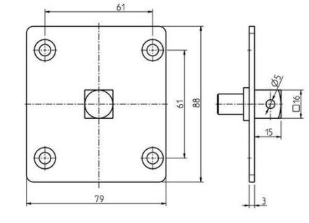 Rademacher 93401601 Adapter VK 4016-LHK