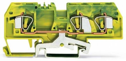 Wago 282-687 green-yellow 6qmm 3 conductor protective conductor terminal